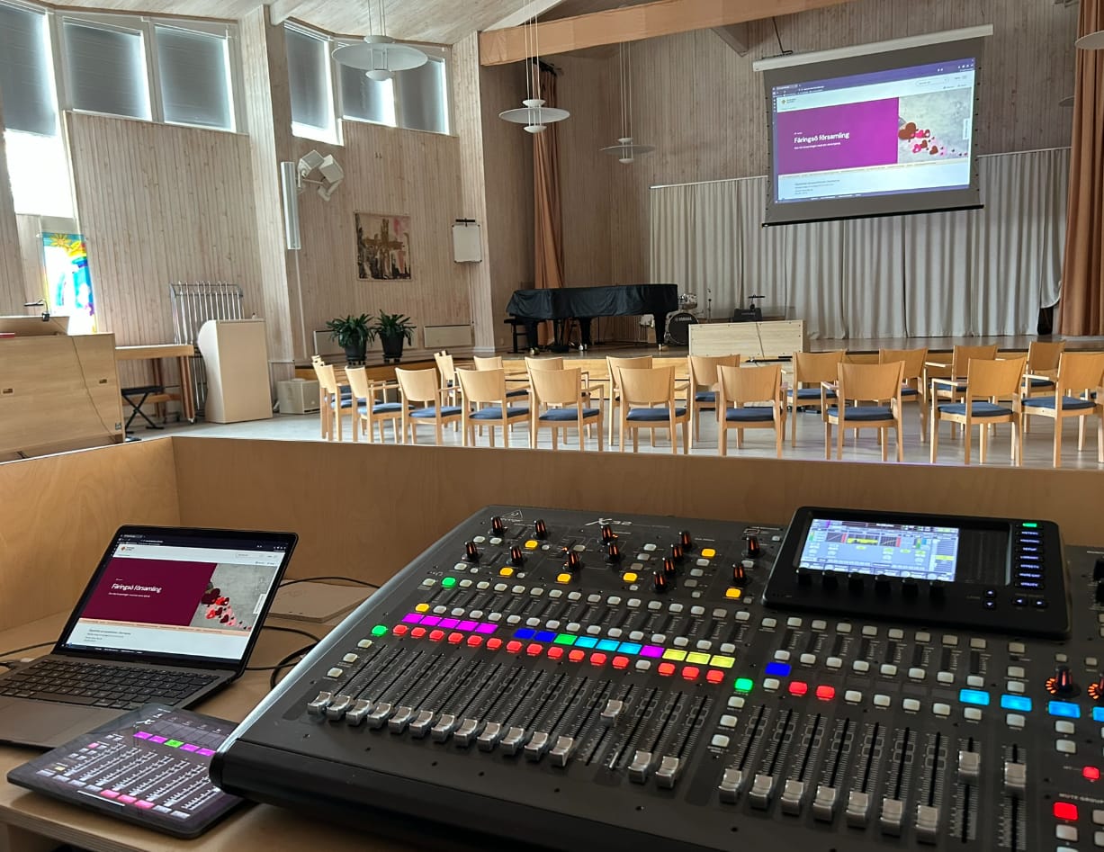 Ljudzoner med digitalt mixerbord