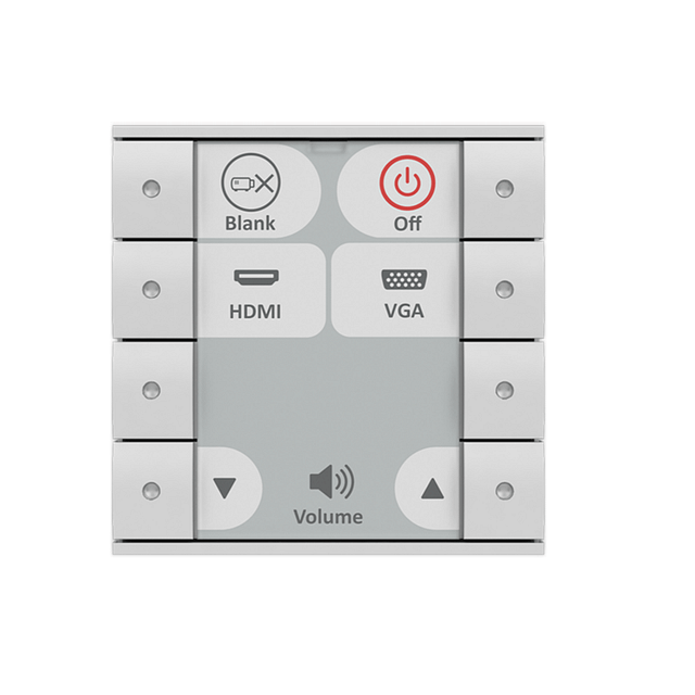 Biamp Impera Echo 8EUW – Väggmonterad styrpanel (Vit)