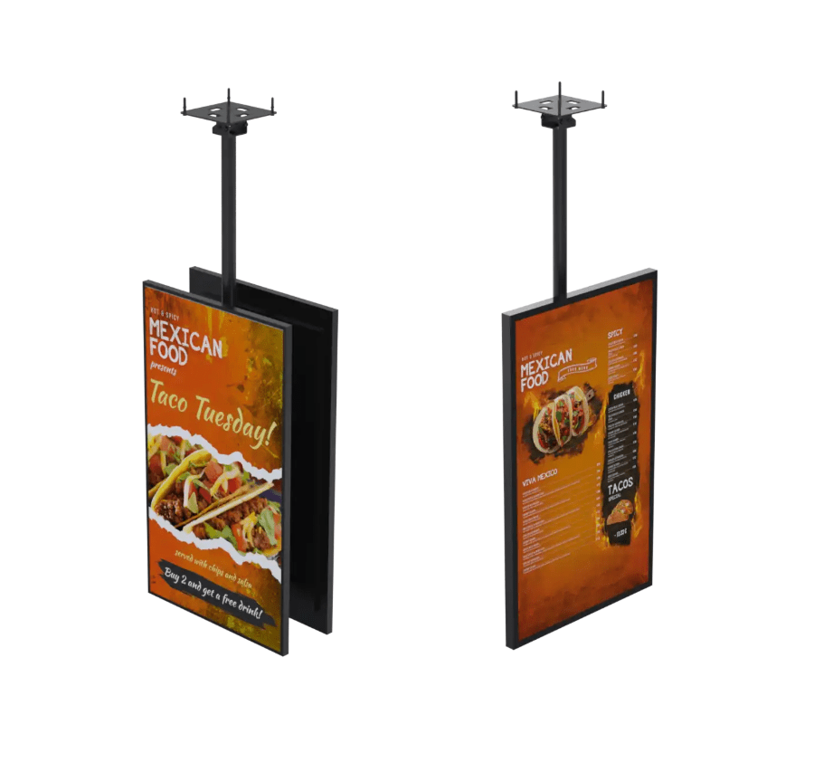 Takmonterad informationsskärm